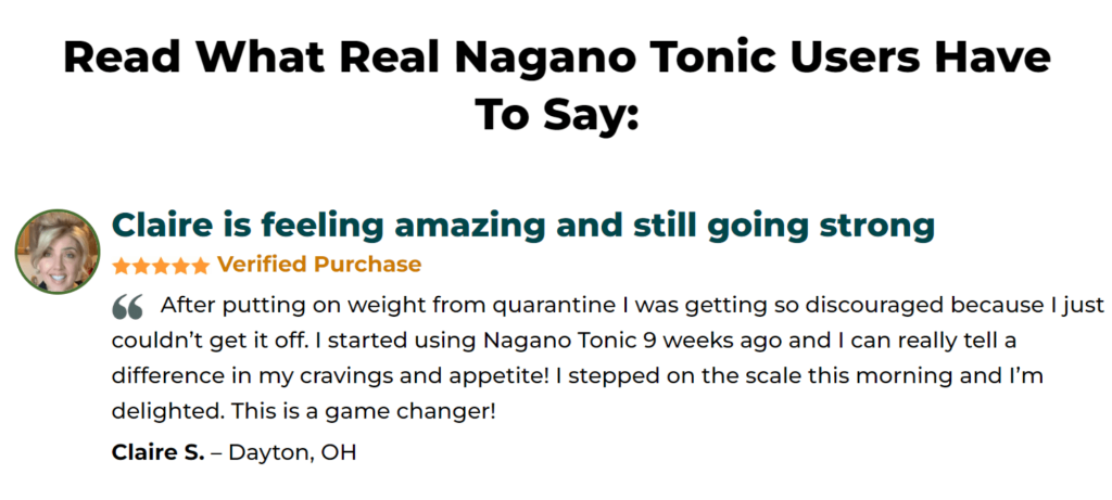 Nagano lean body tonic review